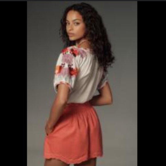 Brand New By Anthropologie Linen Double Waistband Shorts - Picture 3 of 10